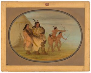 Ojibbeway indiánok alkotó: George Catlin