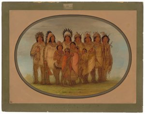 Ojibbeway indiánok Párizsban alkotó: George Catlin