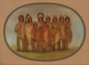 Ojibbeway indiánok Párizsban, 18611869. alkotó: George Catlin