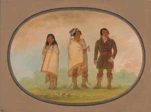 Oneida főnök, nővére és misszionárius, 18611869. alkotó: George Catlin