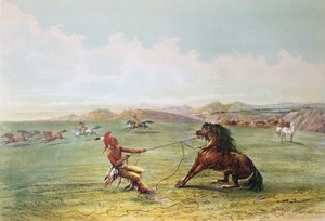Vadlovakat fogó oszagevadászok (színes litho)