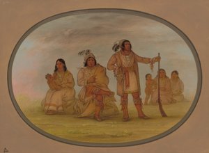 Osceola és négy szeminólei indián, 18611869. alkotó: George Catlin