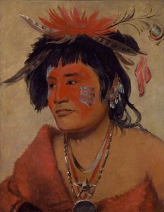Pah-shee-náu-shaw, egy harcos, 1831. alkotó: George Catlin