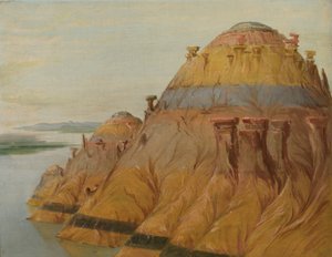 Festői Clay Bluff, 1700 mérföldre St. Louis felett alkotó: George Catlin
