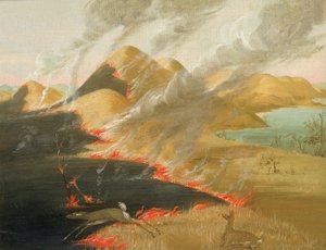 Prairie Bluffs égés alkotó: George Catlin