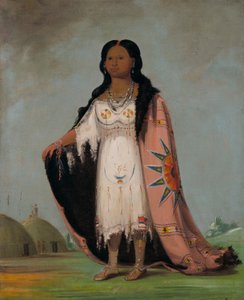 Pshán-shaw, Édes illatú fű, Véres Kéz tizenkét éves lánya alkotó: George Catlin