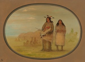 Riccarree főnök és felesége, 18611869. alkotó: George Catlin