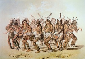 sziú medvetánc (színes litó) alkotó: George Catlin