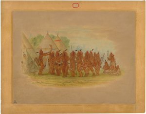 Rabszolgák tánca – Saukie alkotó: George Catlin