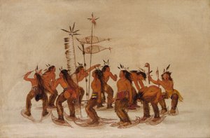Hócipő tánc az első hóeséskor alkotó: George Catlin