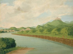A torony, 1100 mérfölddel St. Louis felett, 1832. alkotó: George Catlin