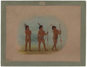Három Auca gyerek alkotó: George Catlin