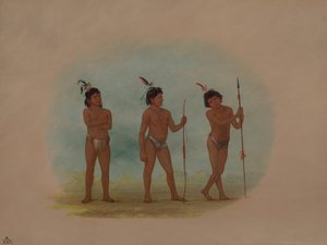 Három Auca Gyermek, 18541869. alkotó: George Catlin