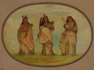 A sziú törzs három kiváló harcosa, 1861. alkotó: George Catlin