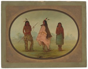 Két apacs harcos és egy nő alkotó: George Catlin
