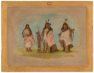Két feketelábú harcos és egy nő alkotó: George Catlin