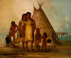 Két komancs lány alkotó: George Catlin