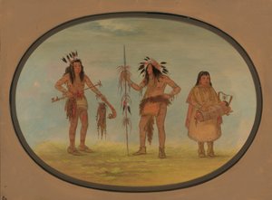 Két Ojibbeway Warrior és egy nő, 18611869. alkotó: George Catlin