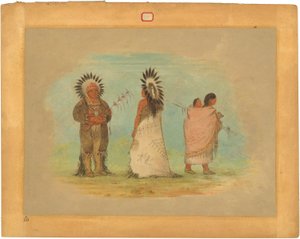 Két Ottoe Chief és egy nő alkotó: George Catlin