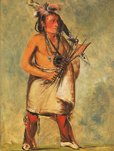 Wa-kon-chásh-kaw, Aki a mennydörgésen jön. alkotó: George Catlin