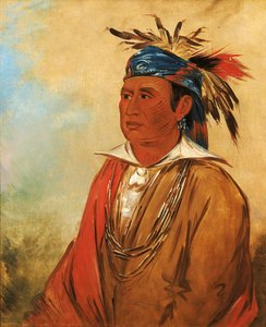 Wah-pon-jee-a, A hattyú, harcos, 1830. alkotó: George Catlin