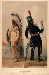 Wi-jun-jon. Egy Assinneboin főnök. alkotó: George Catlin