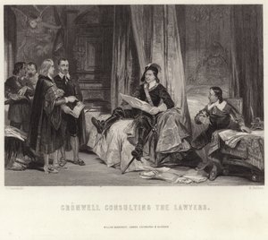 Cromwell konzultál az ügyvédekkel alkotó: George Cattermole