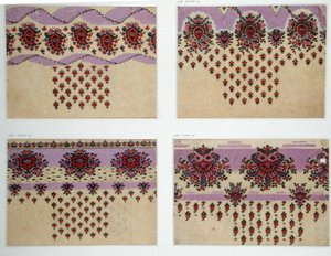 Fabric Designs for Paisley Shawls, 1871 körül (guache papíron)