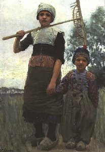 Little Haymakers, Észak-Hollandia alkotó: George Clausen