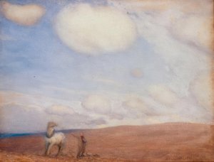 Szántás a Downsban alkotó: George Clausen