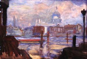 Szent Pál novemberben (testszín és akvarell papíron) alkotó: George Clausen
