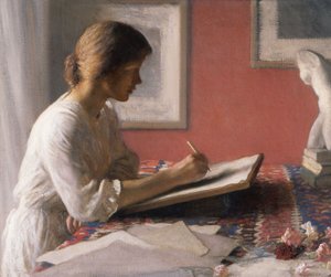 A diák, 1908 körül (olaj, vászon) alkotó: George Clausen