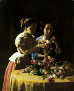 Lányok és virágok, 1855.