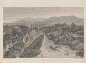 A Forum Romanum a Capitolium tornyából alkotó: George Cooke