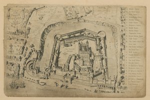 Kilátás a londoni Towerre 1553-ban alkotó: George Cruikshank