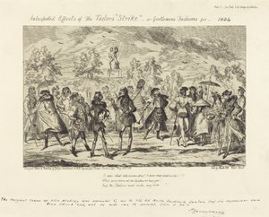 A Szabók sztrájkjának várható hatásai alkotó: George Cruikshank