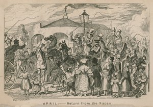 Április - Visszatérés a versenyekről alkotó: George Cruikshank