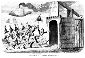 augusztus - Idees Napoliennes, 19. század. alkotó: George Cruikshank