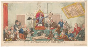 Versammlung der Society of Antiquaries alkotó: George Cruikshank