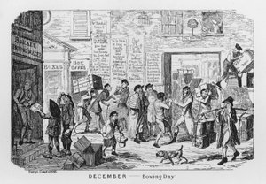 Boxing Day (metszet) alkotó: George Cruikshank