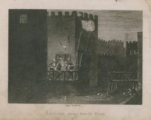 Courtenay szökése a toronyból alkotó: George Cruikshank