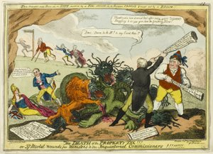 Az ingatlanadó halála!! alkotó: George Cruikshank