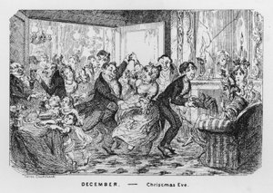 December, Szenteste (metszet) alkotó: George Cruikshank
