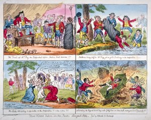 „Négy nézet a parkokban”, 1814 alkotó: George Cruikshank
