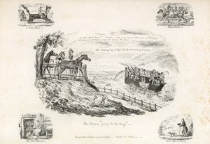 Gurney gőzkocsija alkotó: George Cruikshank