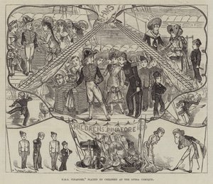 HMS Pinafore, a Children at the Opera Comique alakításában alkotó: George Cruikshank