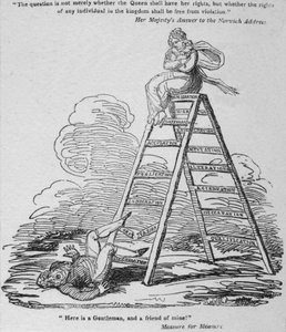 Itt van egy Uraim, és egy barátom!, c1820. alkotó: George Cruikshank