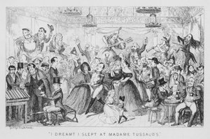 Azt álmodtam, hogy Madame Tussaudnál aludtam (metszet) alkotó: George Cruikshank