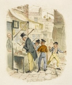 Illusztráció a "Twist Olivérhez" alkotó: George Cruikshank