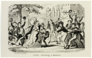 Június - Egyensúlyt teremtve George Cruikshank acélmetszeteitől a The Comic Almanacksig: 1835-1853 alkotó: George Cruikshank